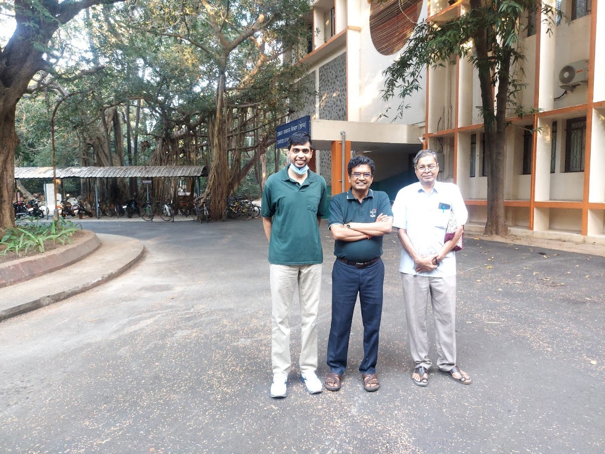 Visit to IIT Madras: (L to R) me, Professor Rajendran, my dad