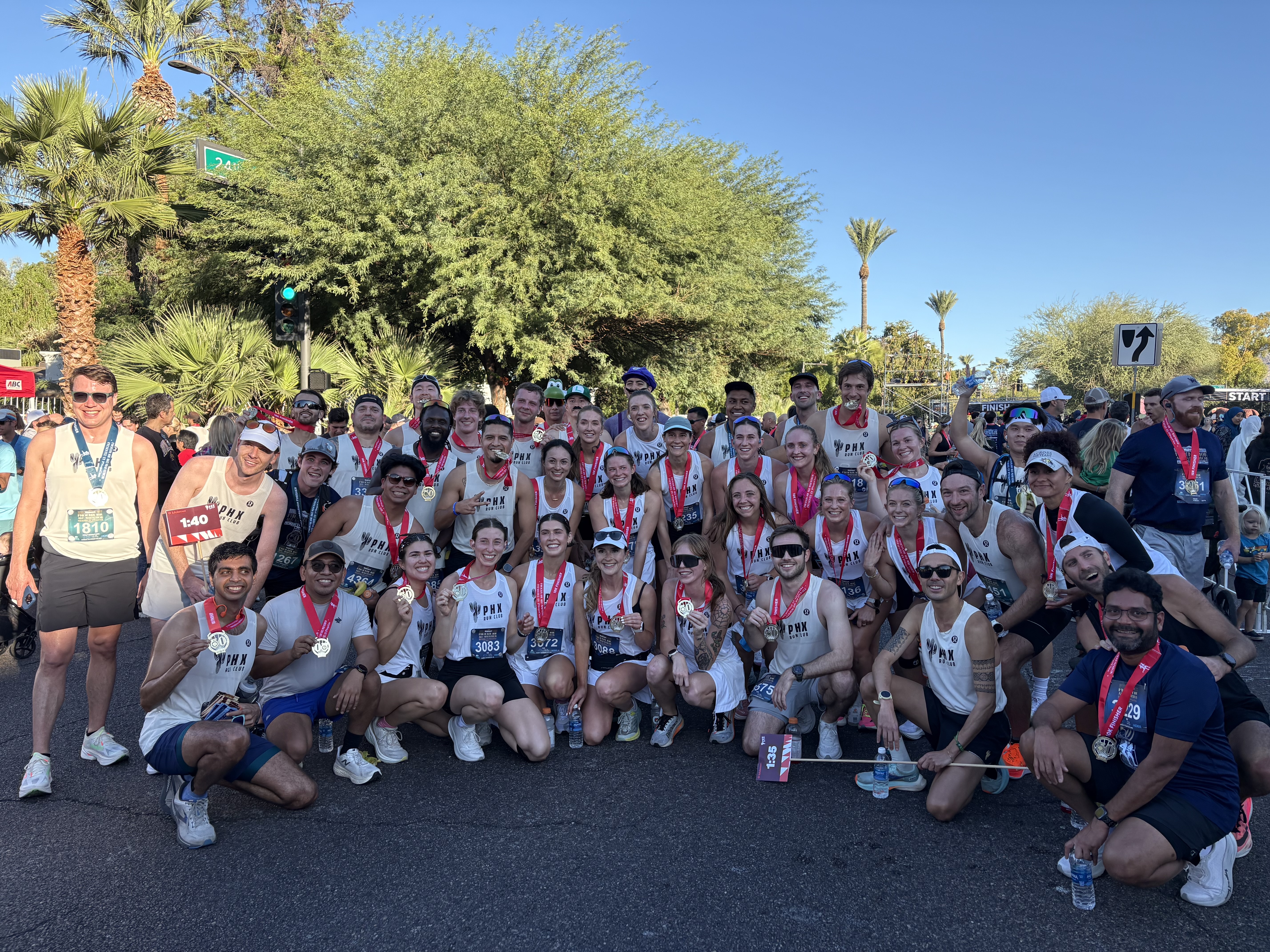 Phoenix Run Club Showing out at the Phoenix 10k